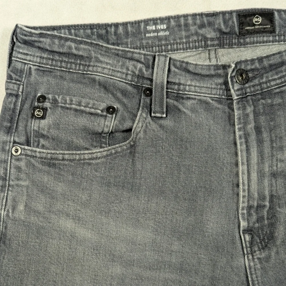 AG Adriano Goldschmied The Ives Modern Athletic Grey Jeans Mens 34 1790MSO-TPO